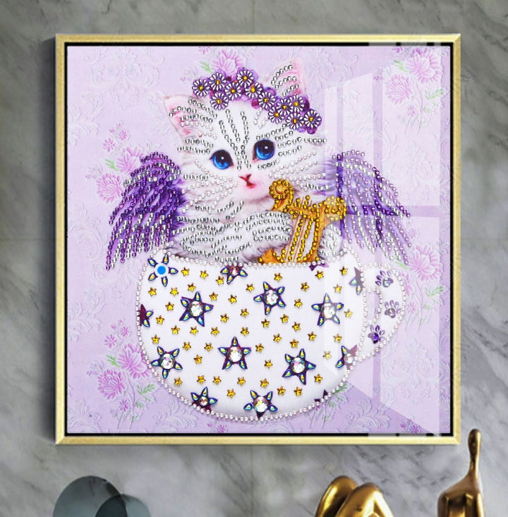 Speciaal Gevormde Strass Kat Diamond Painting DPCATSQR001