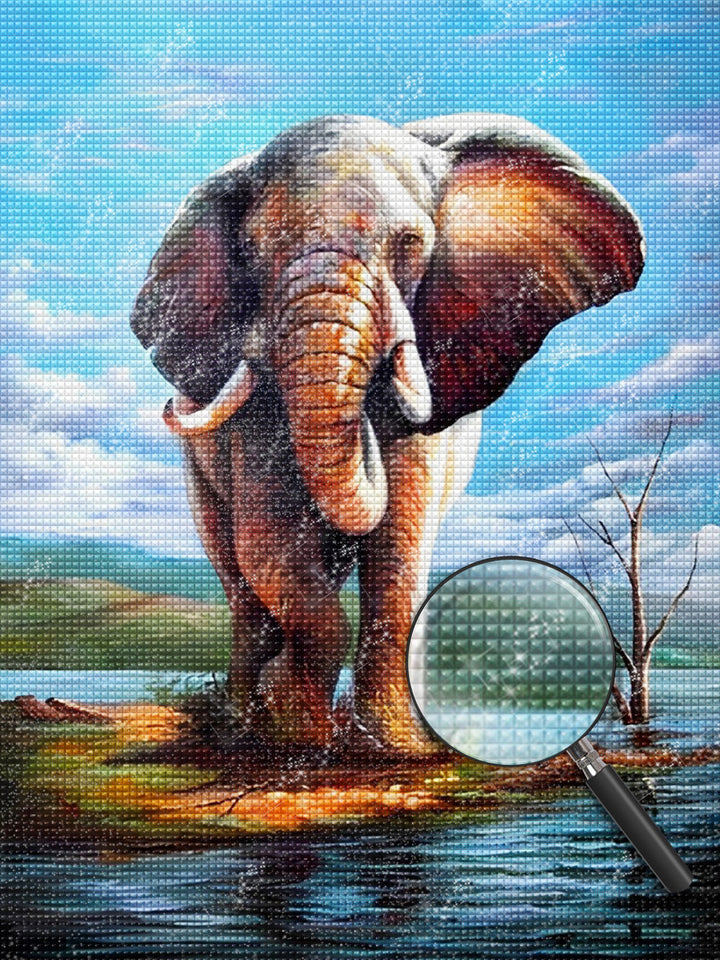 Olifant Diamond Painting DPELEH18