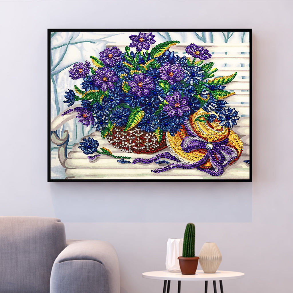 Speciaal Gevormde Strass Bloem Diamond Painting DPFLOWERW001