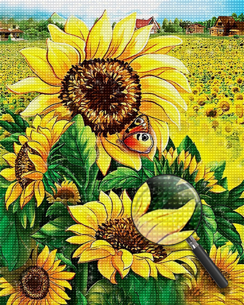 Zonnebloem Diamond Painting DPSUNH111