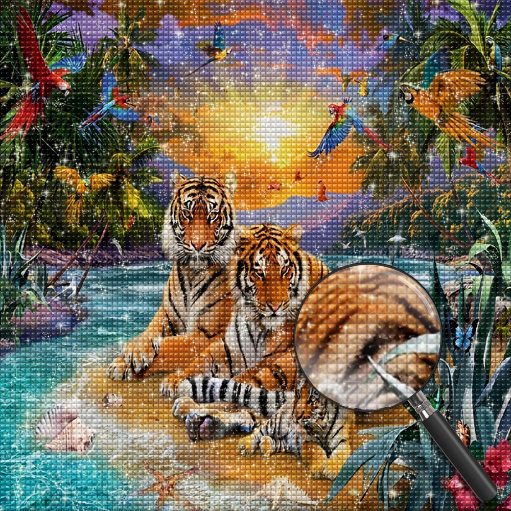 Tijger Diamond Painting DPTIGSQR112