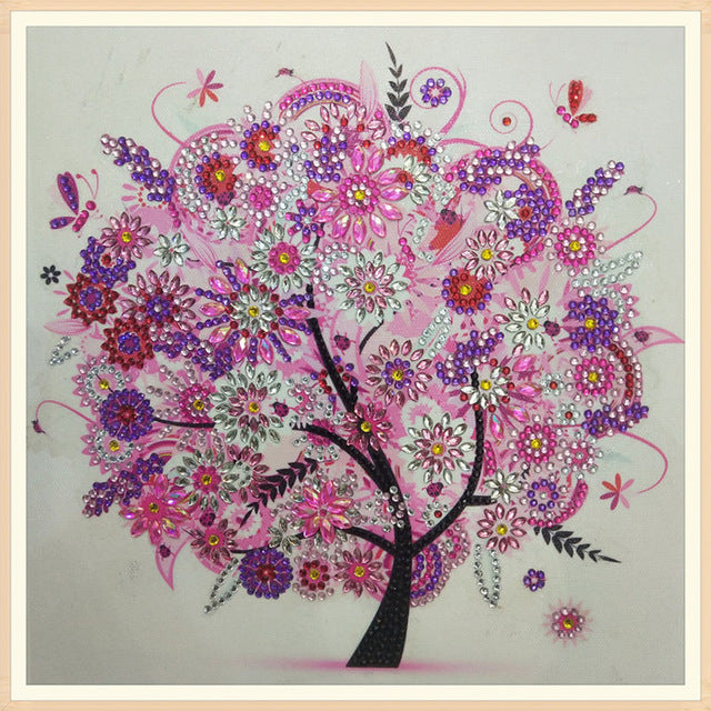 Speciaal Gevormde Strass Boom Diamond Painting DPTREESQR001