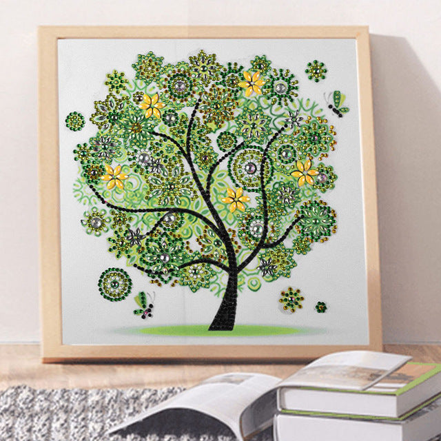 Speciaal Gevormde Strass Boom Diamond Painting DPTREESQR001