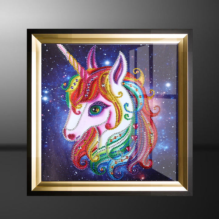 Speciaal Gevormde Strass Eenhoorn Diamond Painting DPUNICORNSQR001