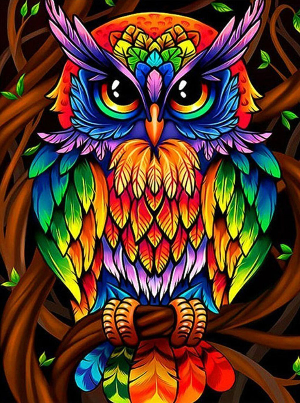 Kleurrijke Uil Diamond Painting