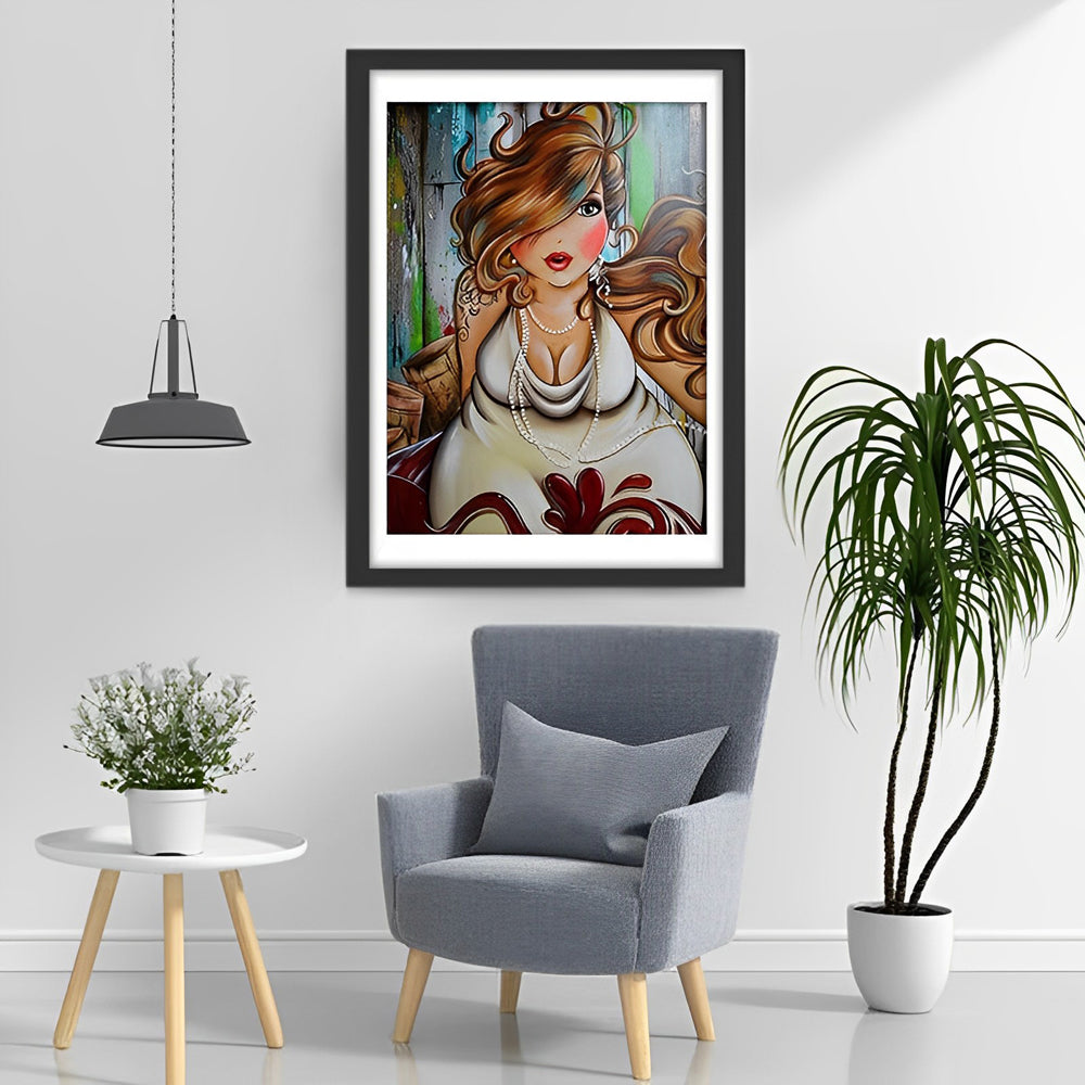 Dikke Dames Diamond Painting LADYNH14