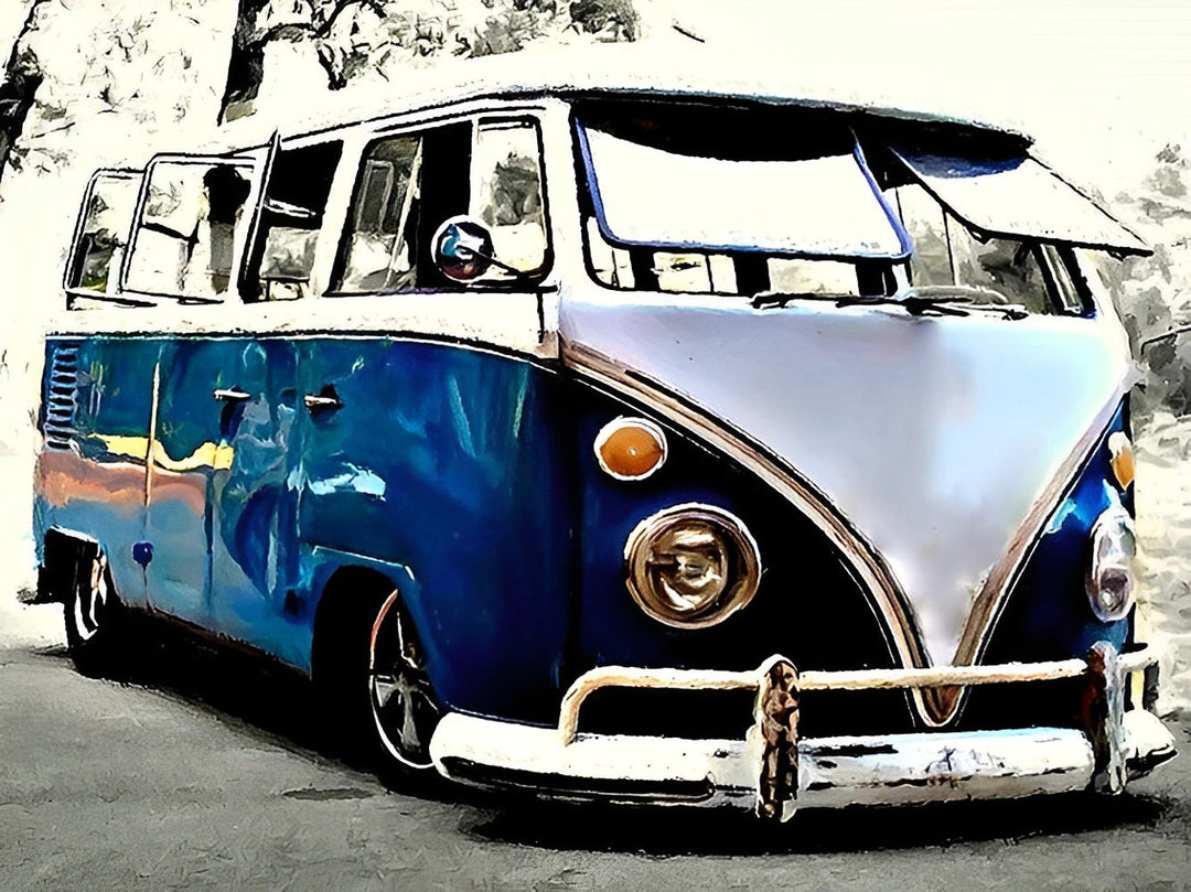 Aardige Vintage Volkswagen Transporter Diamond Painting