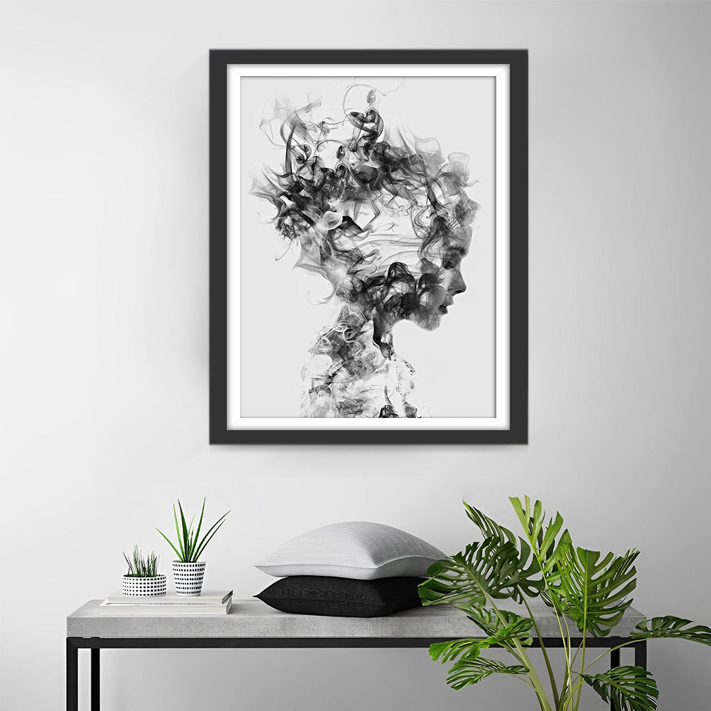 Abstract Menselijk Silhouet Diamond Painting