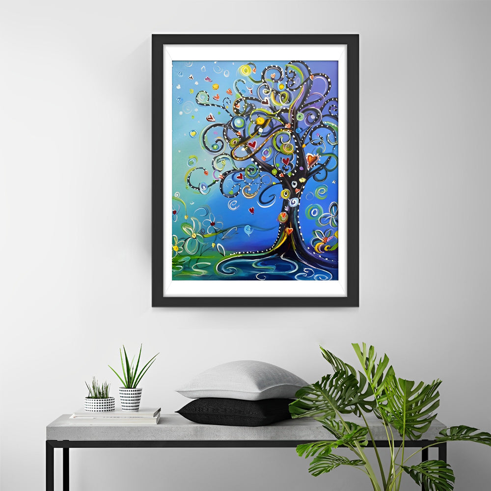 Abstracte Bomen Diamond Painting