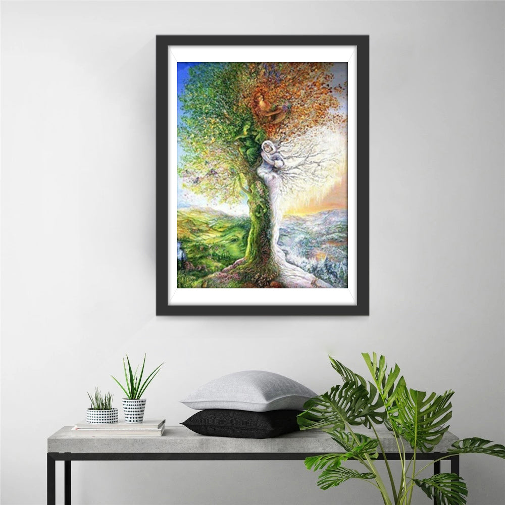 Abstracte Bomen Diamond Painting