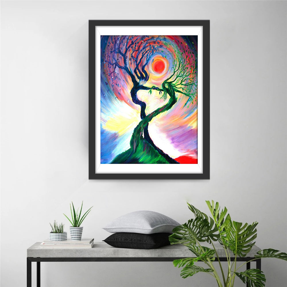 Abstracte Spookboom Diamond Painting