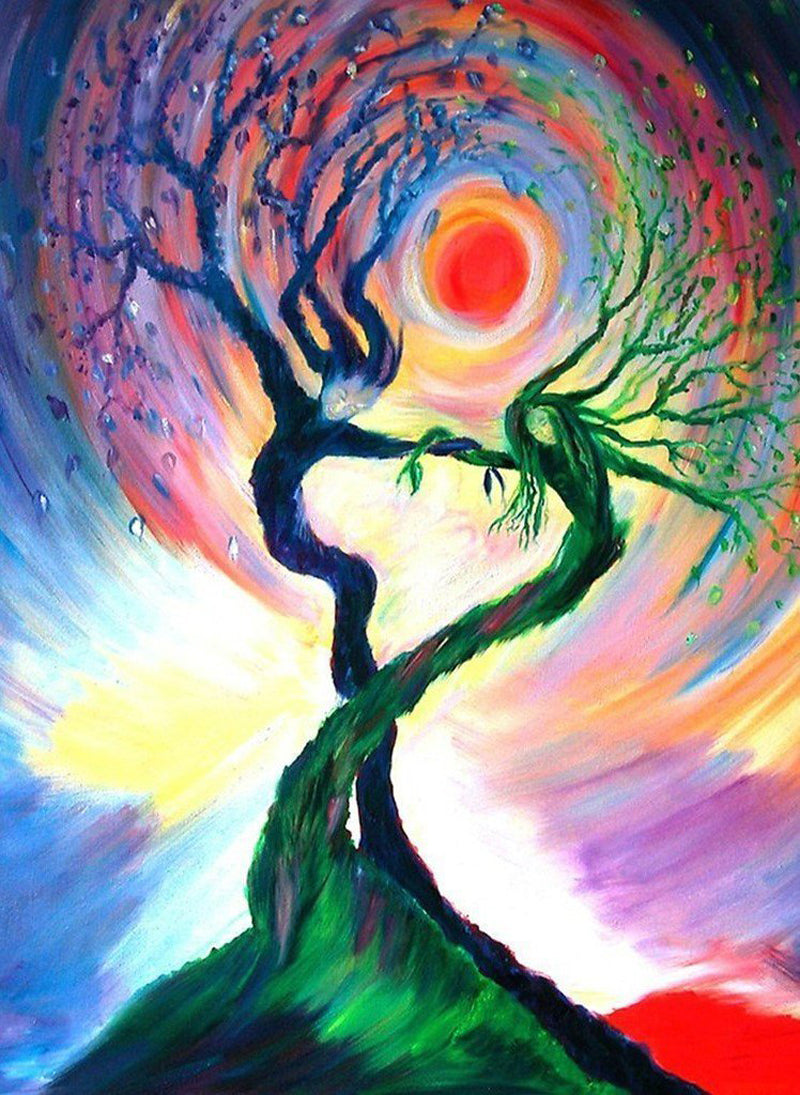 Abstracte Spookboom Diamond Painting