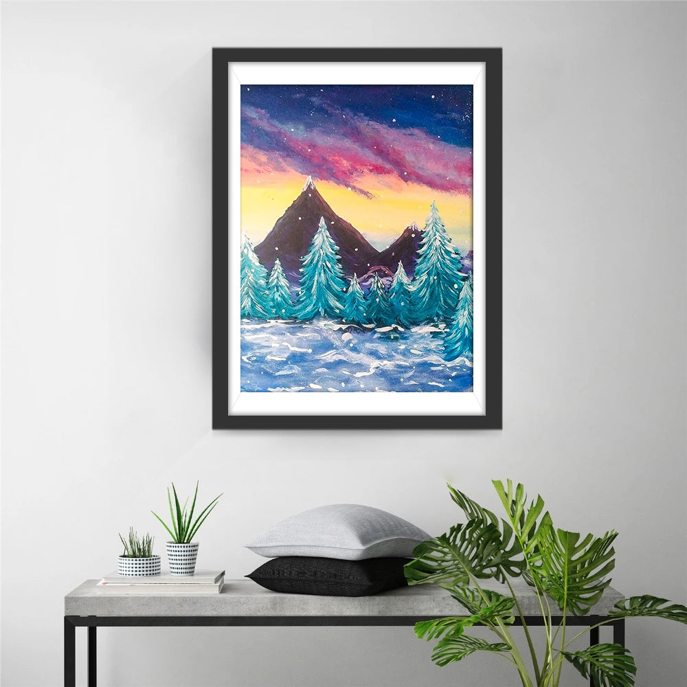 Adembenemende Winterpracht Diamond Painting