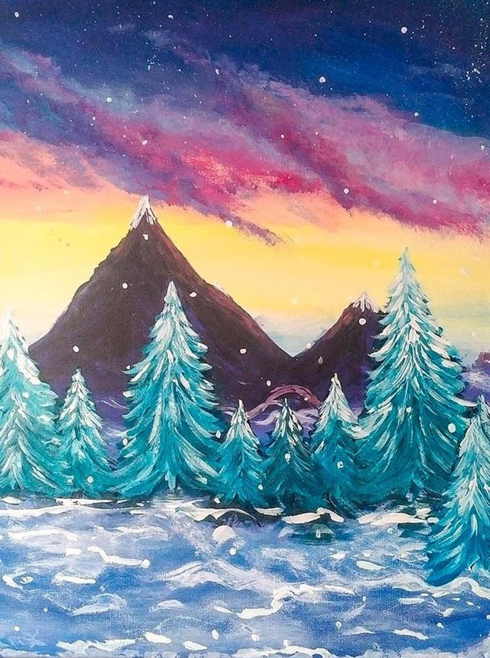 Adembenemende Winterpracht Diamond Painting
