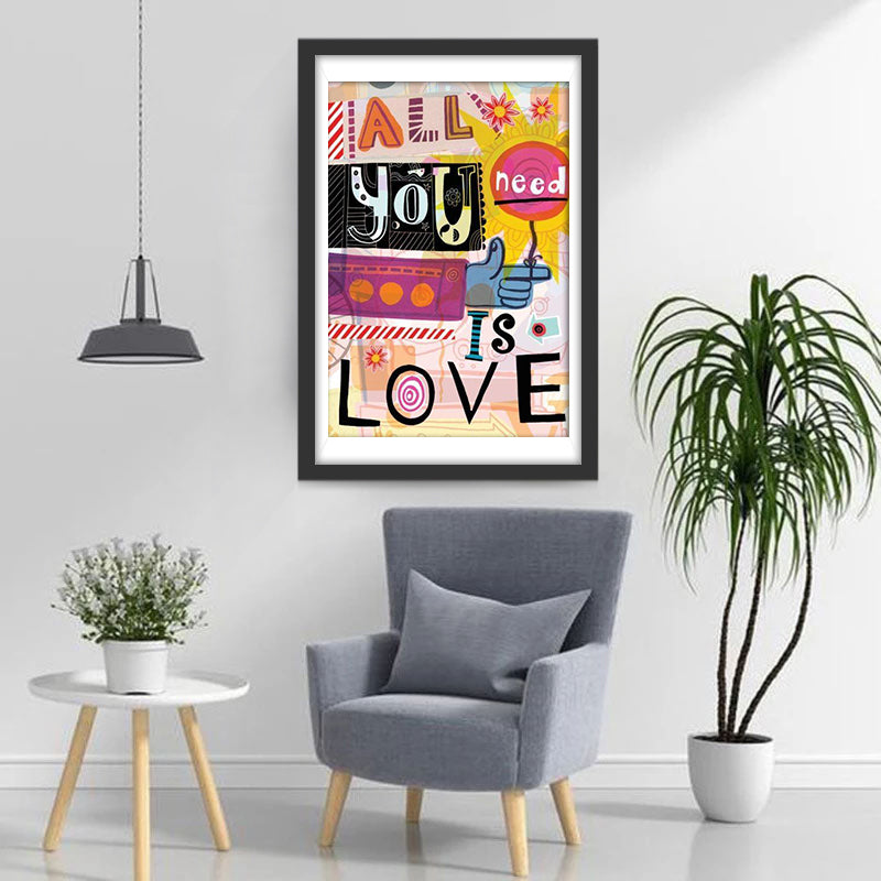 Alles Wat Je Nodig Hebt is Liefde Diamond Painting