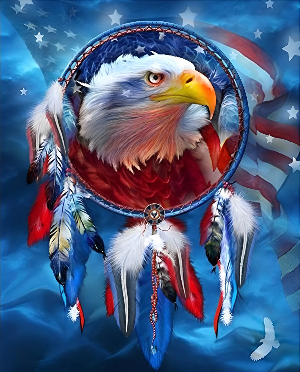 Amerikaanse Adelaar in Dromenvanger Diamond Painting