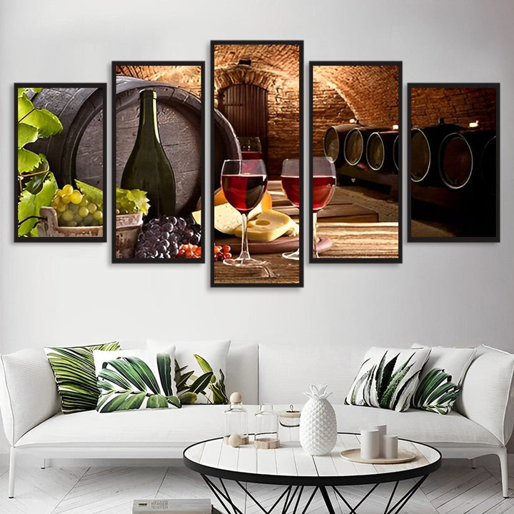 Aromatische Wijnscène 5 Platen Diamond Painting