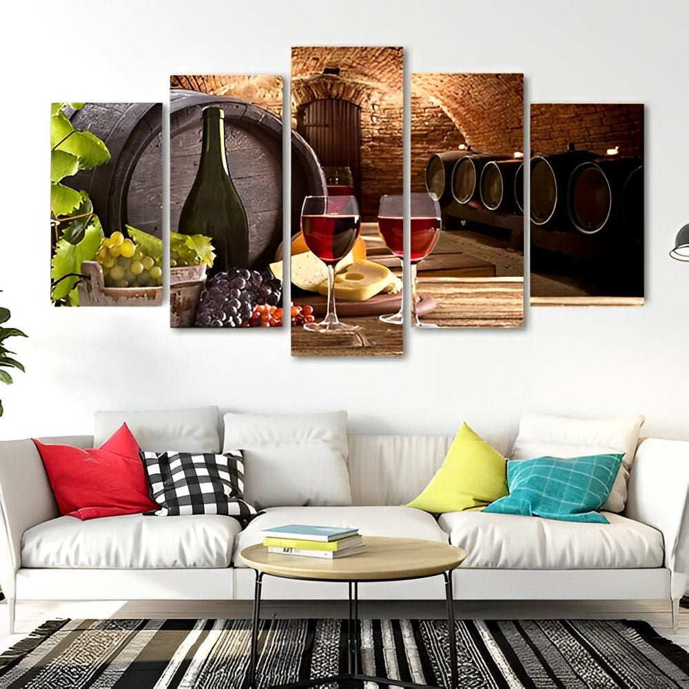 Aromatische Wijnscène 5 Platen Diamond Painting