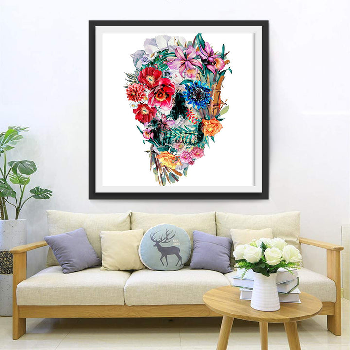 Artistiek Gedetailleerd Schedelbeeld Diamond Painting
