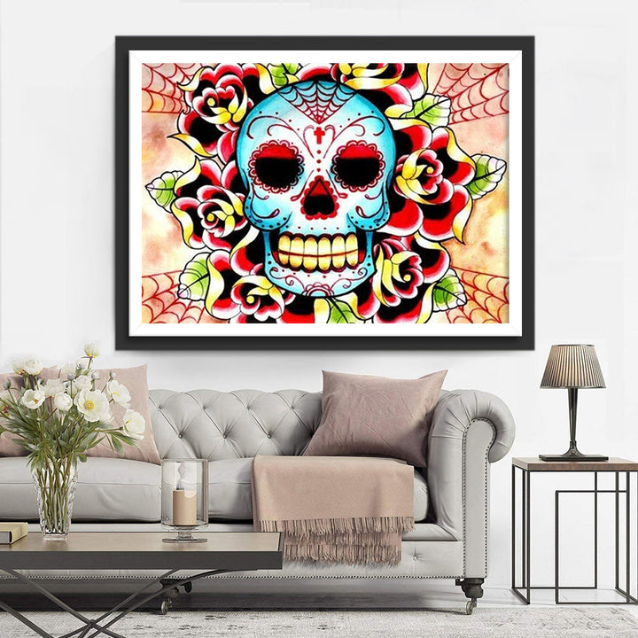 Artistiek Geëtst Suiker Schedelkunst Diamond Painting