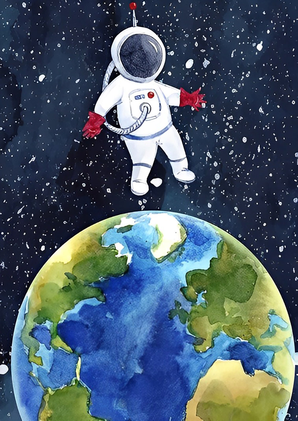 Astronaut boven Aarde Diamond Painting