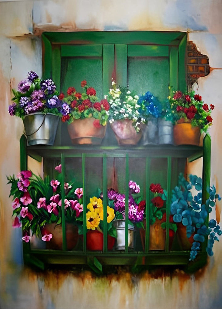Balkontuin Diamond Painting