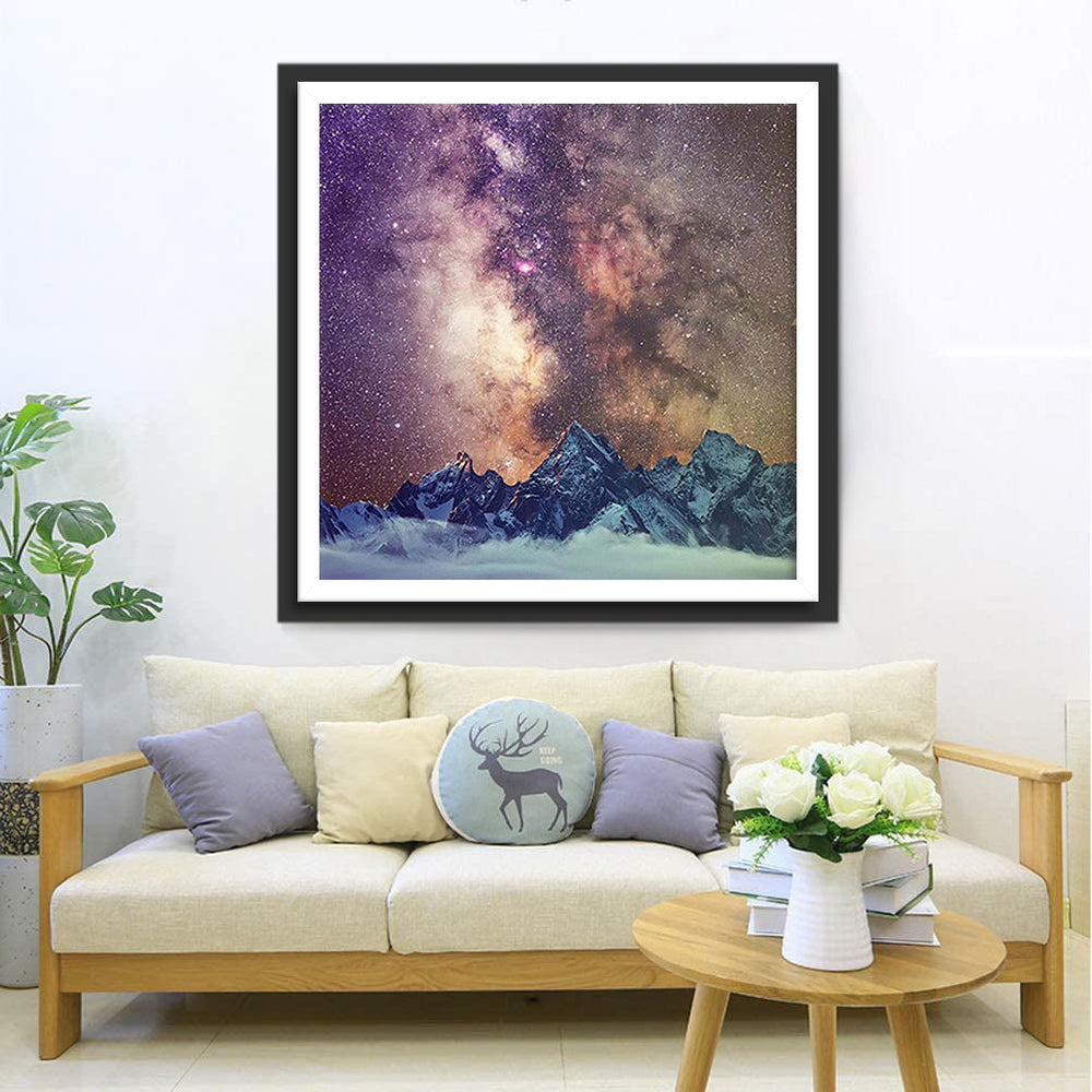 Bergen en de Eeuwige Sterren Diamond Painting