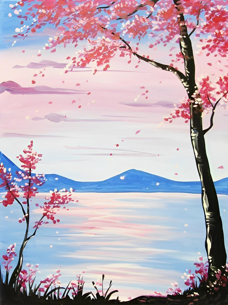 Bergen, Water en Bomen Diamond Painting