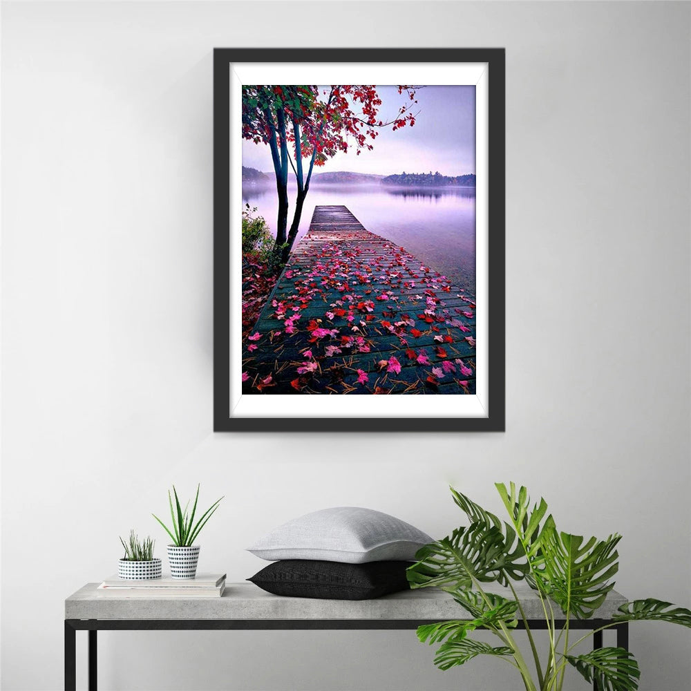 Betoverend Herfstblad-steigergezicht Diamond Painting