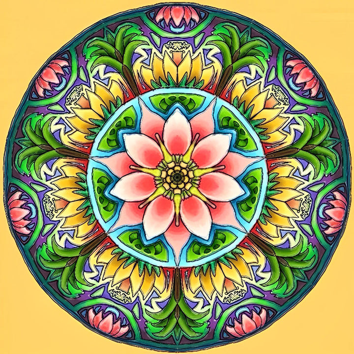 Betoverend Radiaal Geometrisch Patroon Diamond Painting