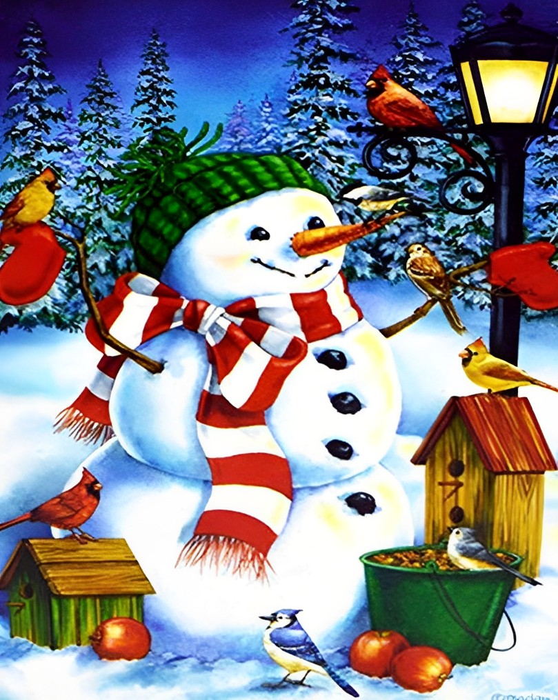 Betoverend Winterplaatje Diamond Painting
