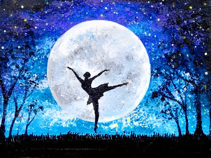 Betoverende Balletdans in Maanlicht Diamond Painting