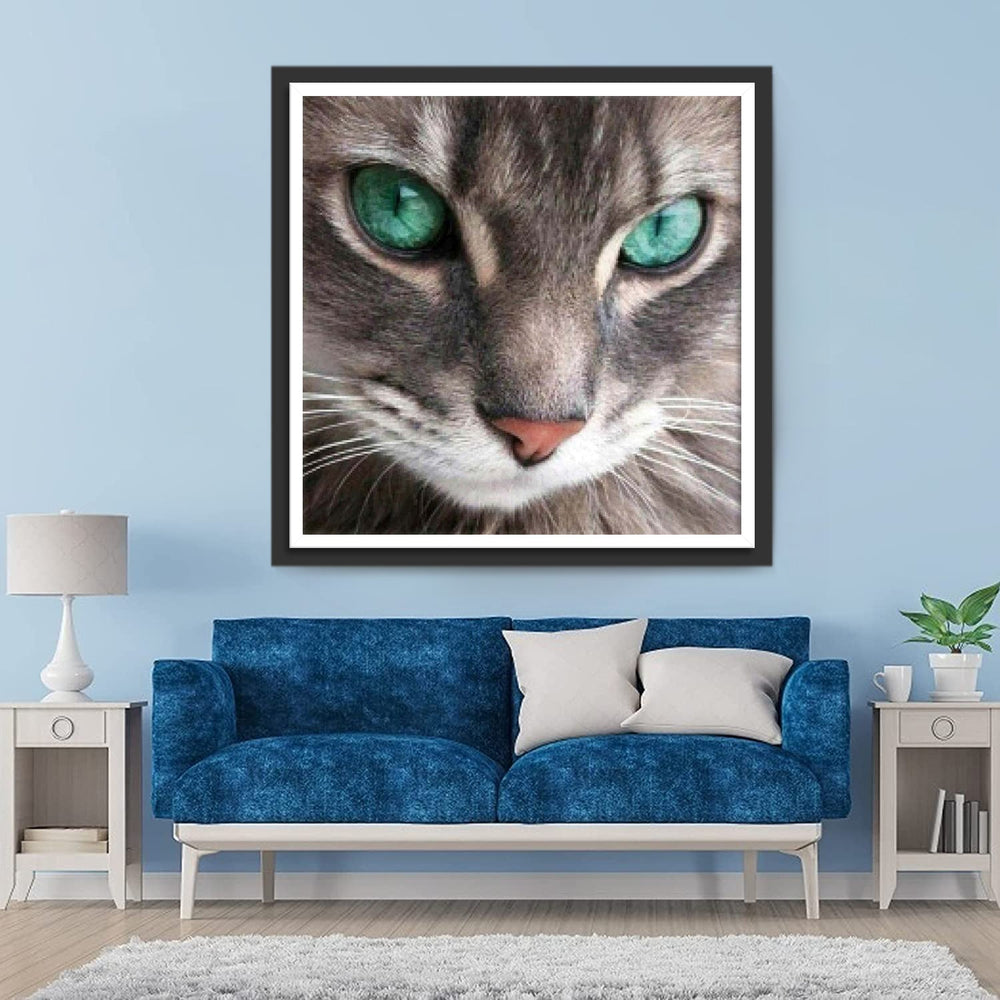 Blauwe Kattenogen Diamond Painting