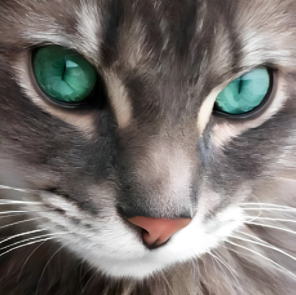 Blauwe Kattenogen Diamond Painting