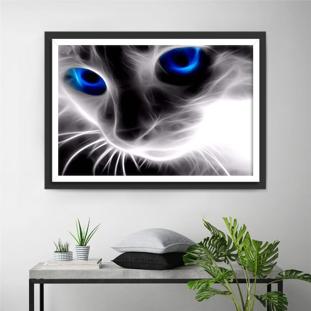 Blauwogige Kat in het Licht Diamond Painting