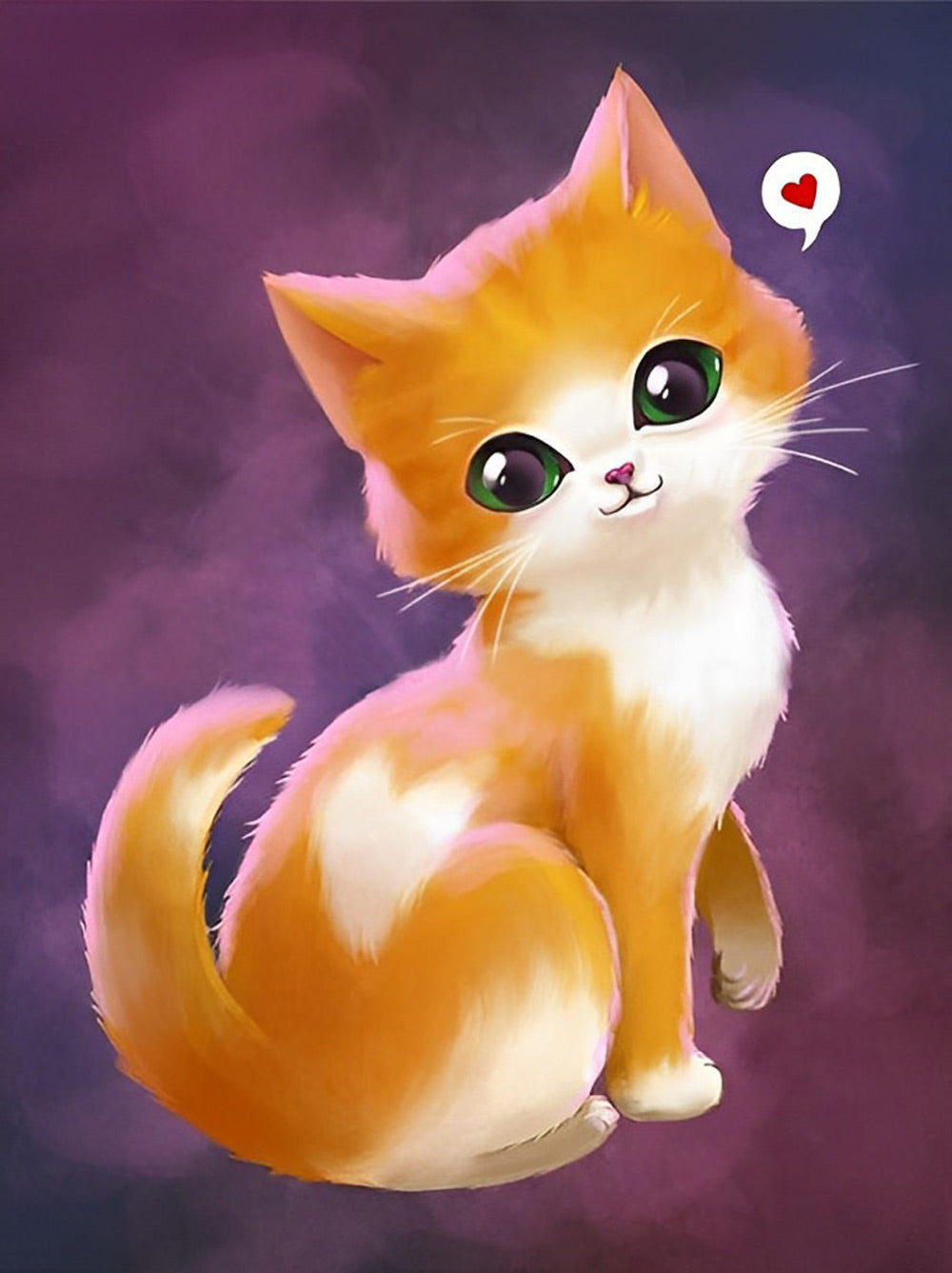 Blije Kat Diamond Painting