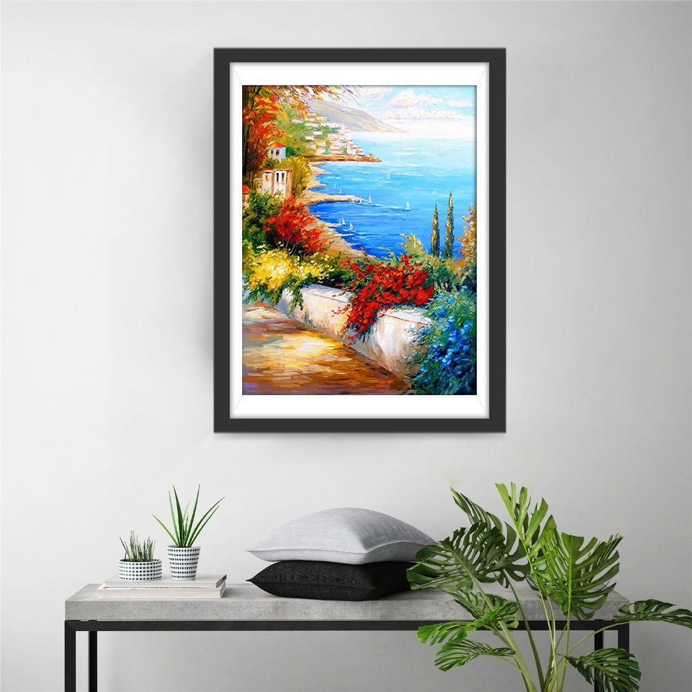 Bloemen en Baai Diamond Painting