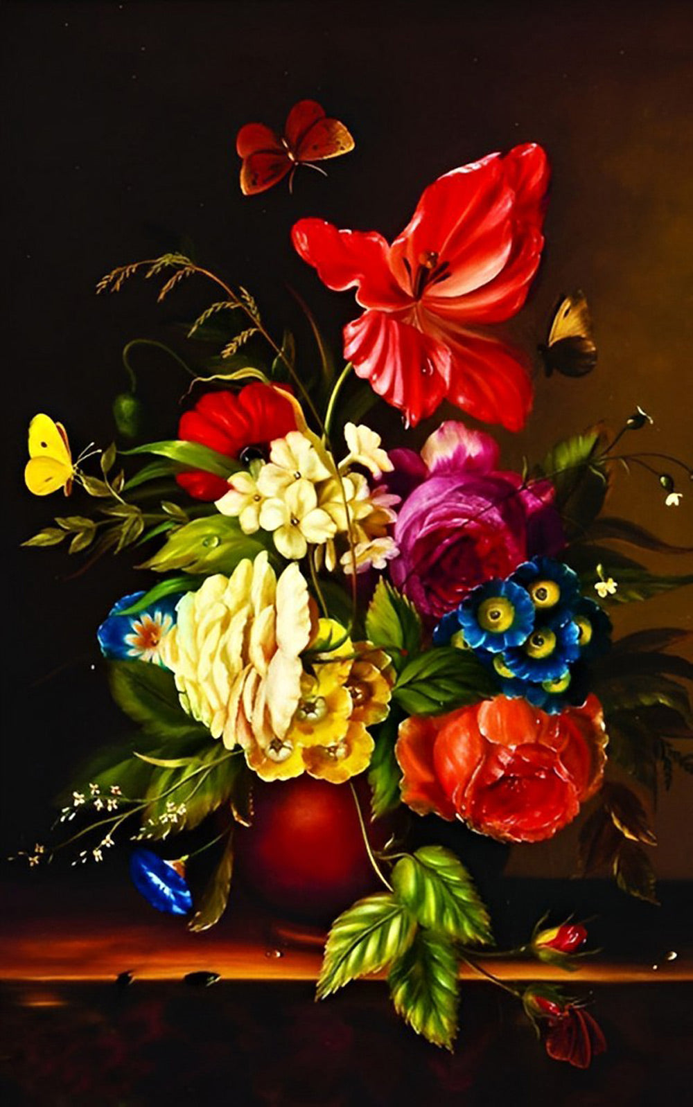 Bloemen en Vlinders Diamond Painting