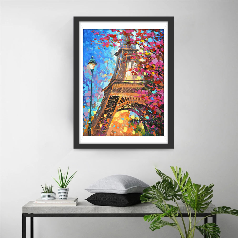 Bloemen om de Iconische Toren Diamond Painting