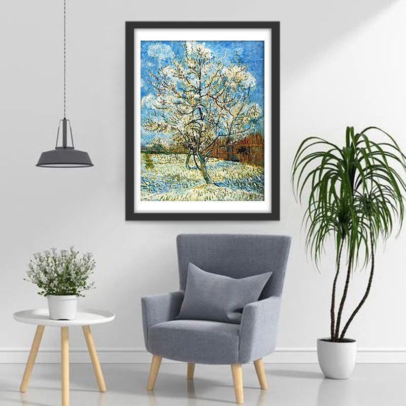 Bloesemboom in het Veld bij Lente-aanzet Diamond Painting