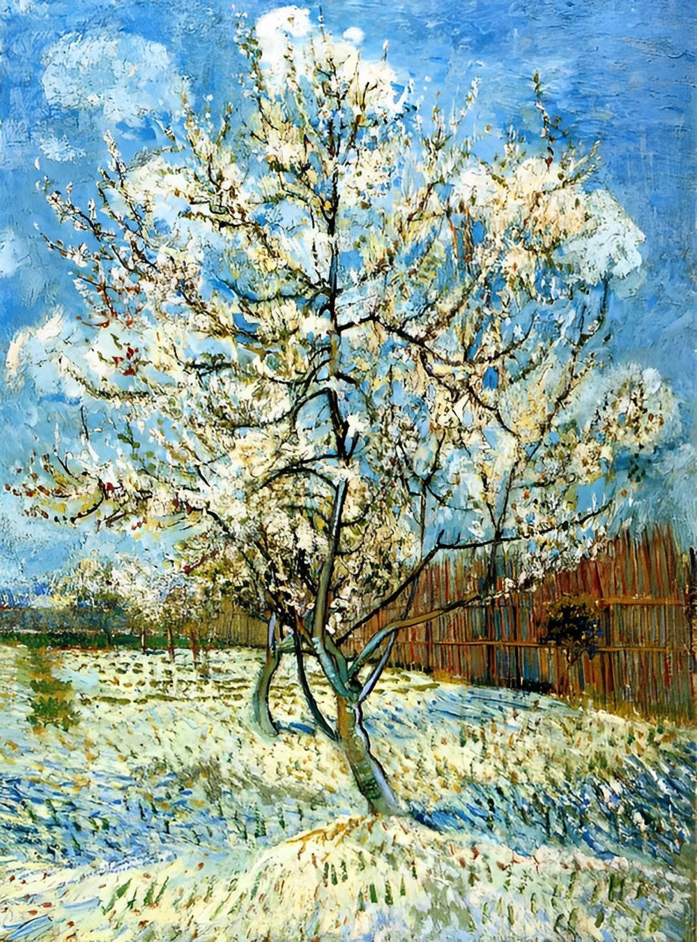 Bloesemboom in het Veld bij Lente-aanzet Diamond Painting