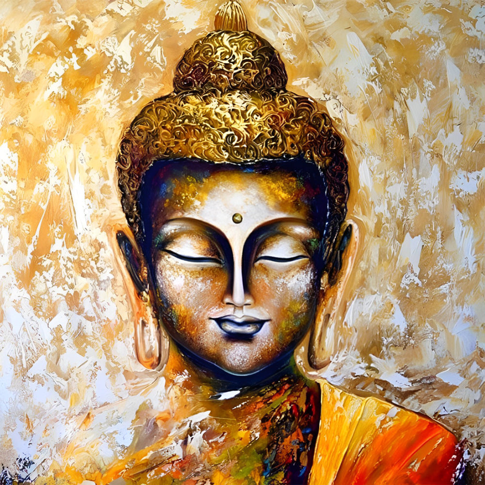 Boeddha in Warme Kleurenpalet Diamond Painting