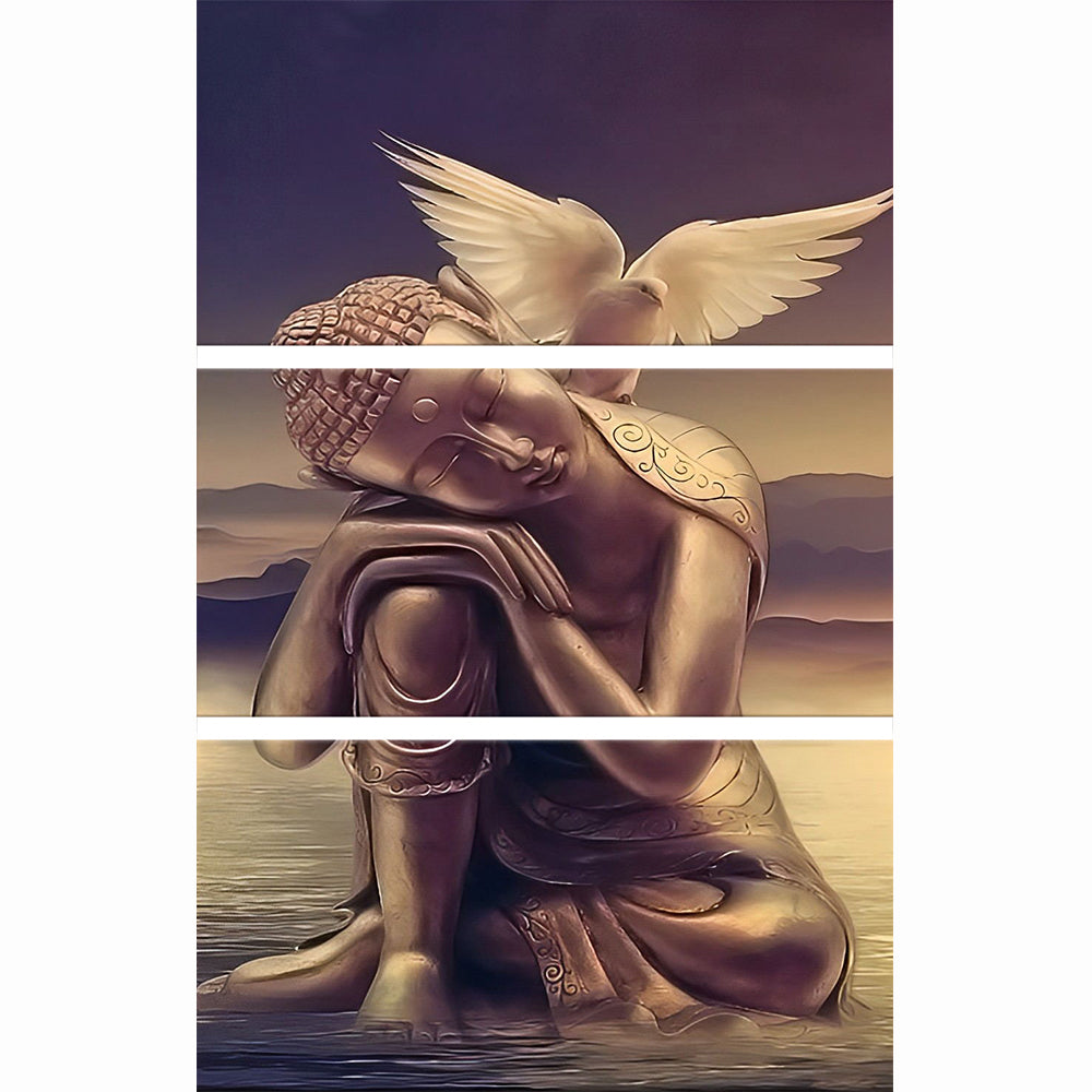 Boeddhistische Contemplatie 3 Platen Diamond Painting