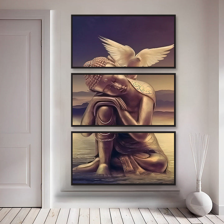 Boeddhistische Contemplatie 3 Platen Diamond Painting