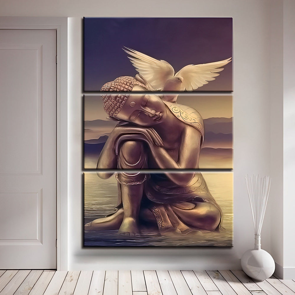Boeddhistische Contemplatie 3 Platen Diamond Painting
