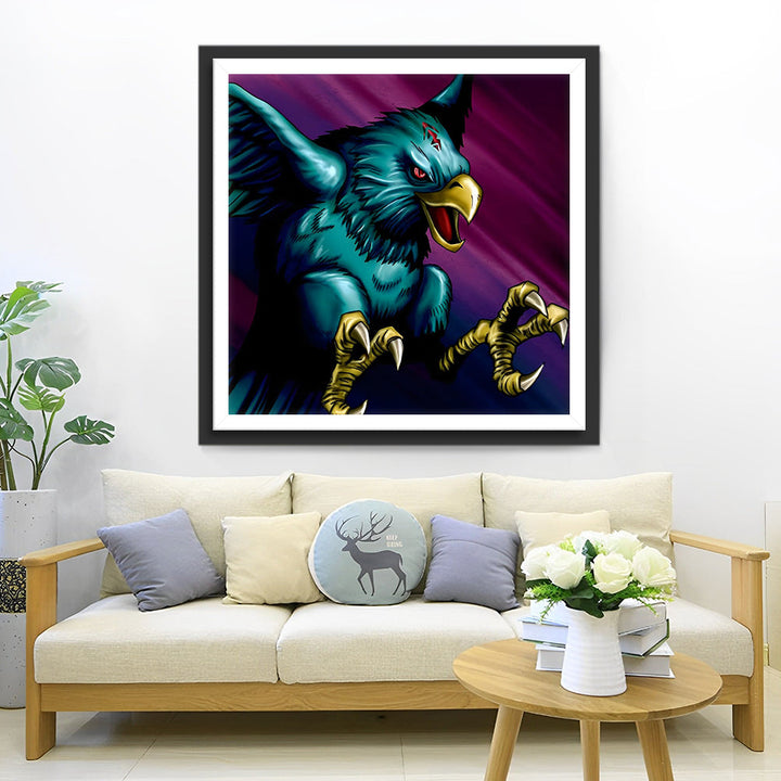 Boze Groene Adelaar Diamond Painting