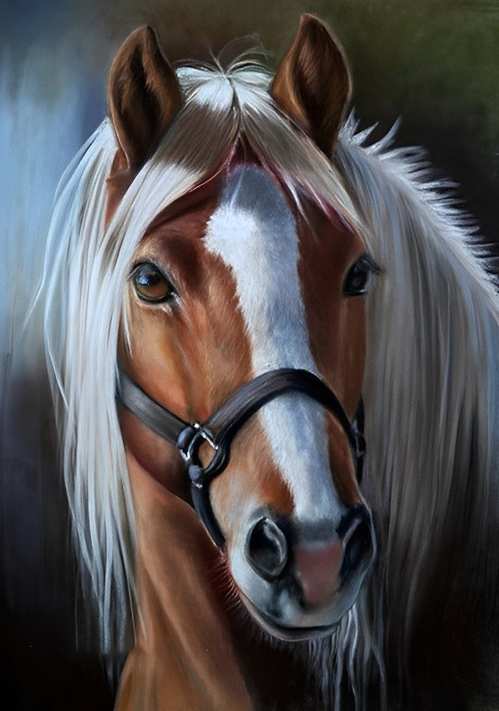 Bruin Paard met Witte Manen Diamond Painting