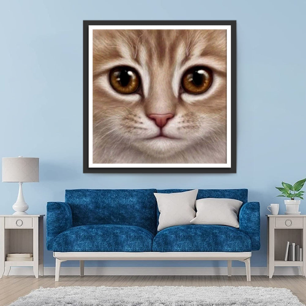 Bruine Kat Diamond Painting