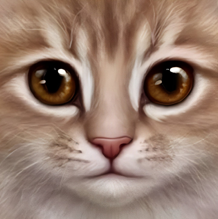 Bruine Kat Diamond Painting
