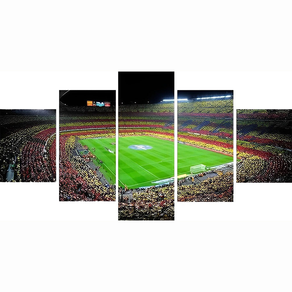 Bruisend Stadiongezicht boven de Zithoek 5 Platen Diamond Painting